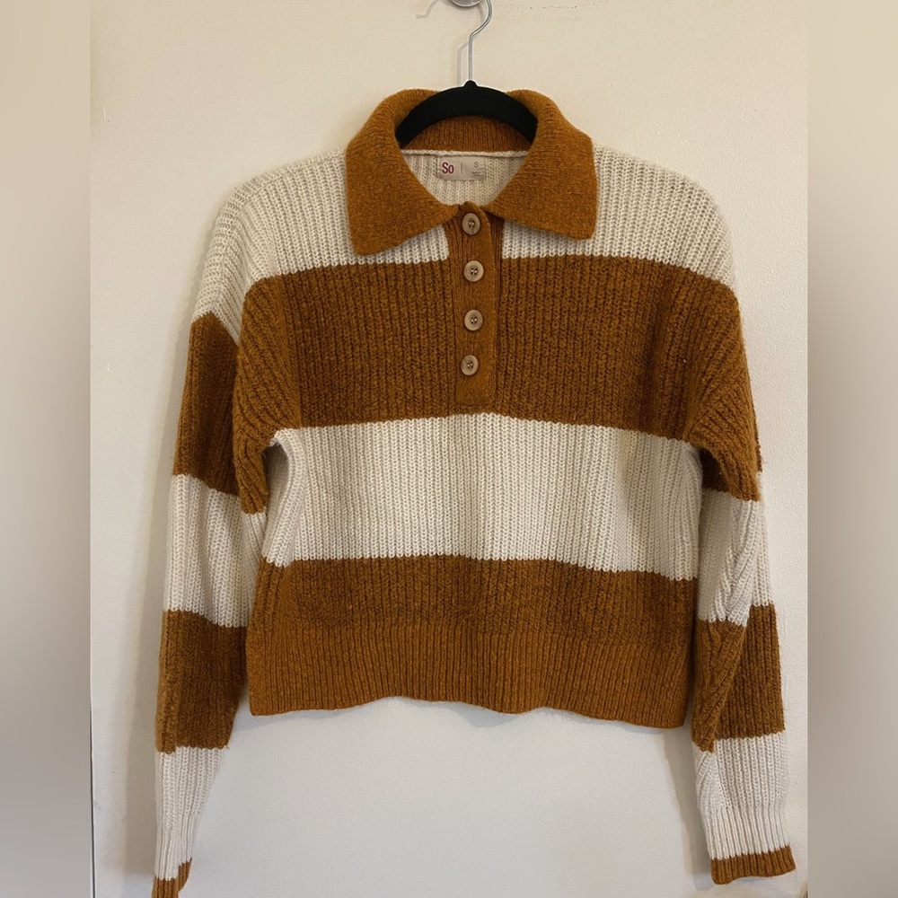 SO Rugby Stripe Polo Sweater